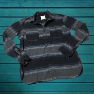 LEVI'S Button Up Shirt Mens Size Small Black & Gray With pockets